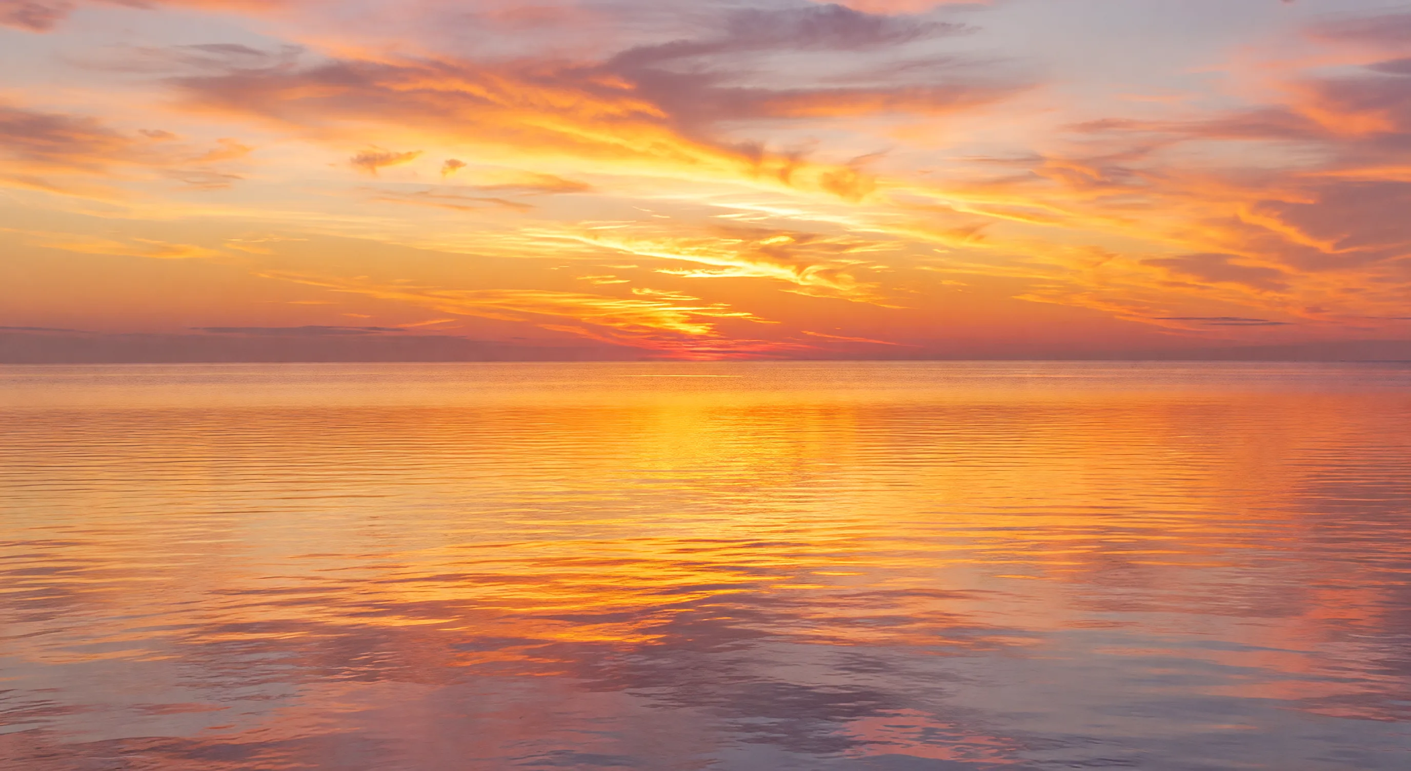 Golden sunset over ocean