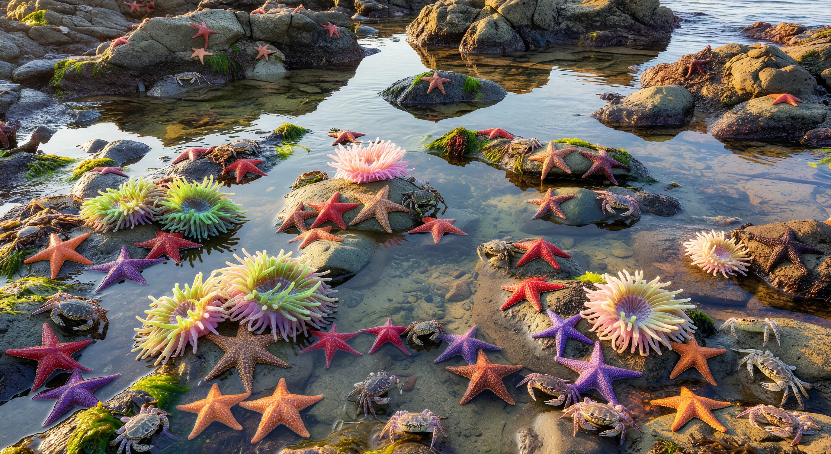 Tide pools on rocky shore